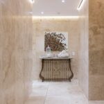 Honed and Filled Travertine Natural Blend Tile Design in Australia