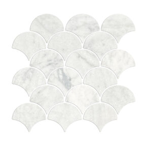 Fishscale Carrara Honed Natural Stone Tile Design in Australia