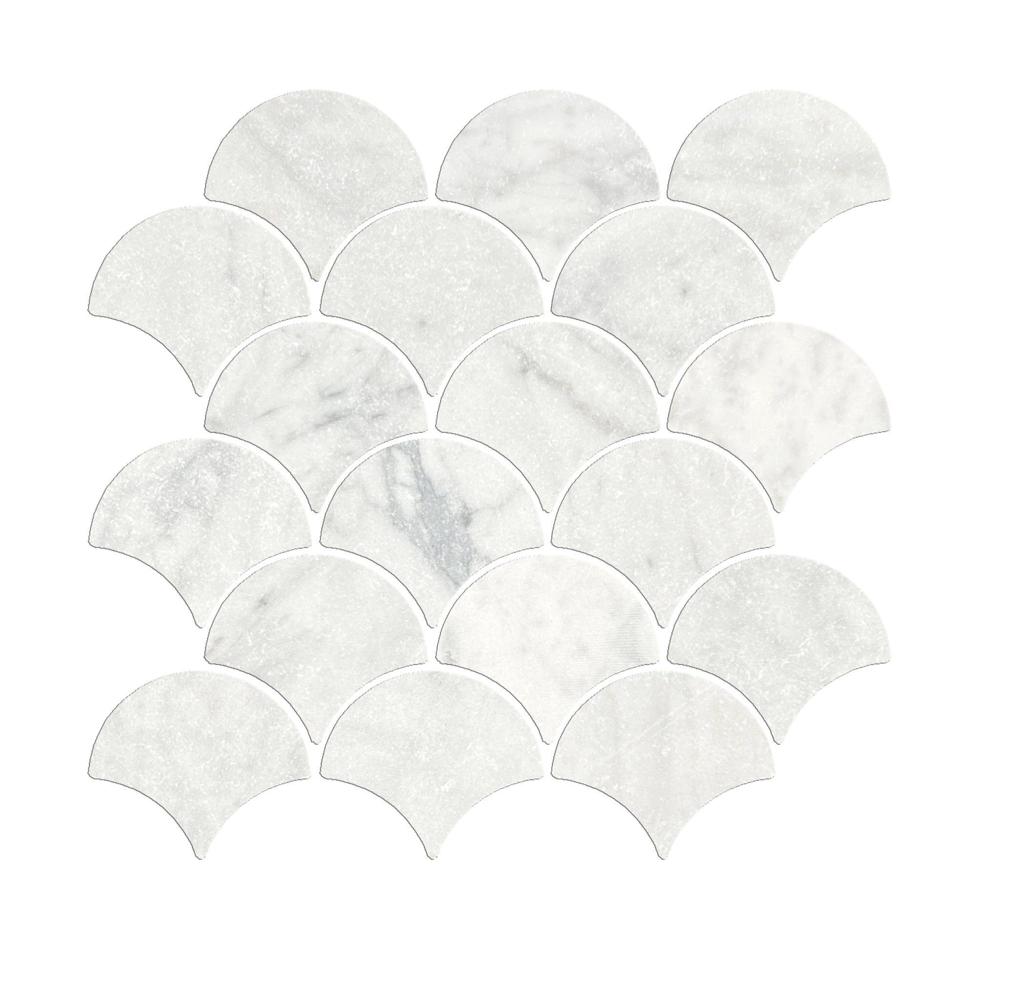Fishscale Carrara Honed Natural Stone Tile Design in Australia