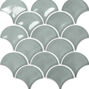 Fishscale Jade Gloss Mosaic Tile Design in Australia