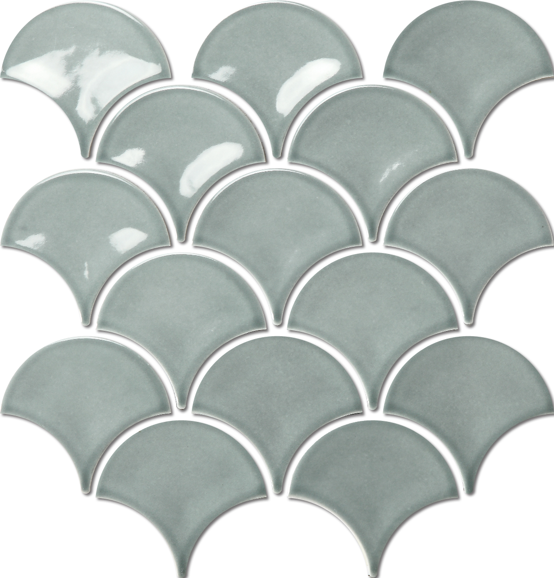 Fishscale Jade Gloss Mosaic Tile Design in Australia