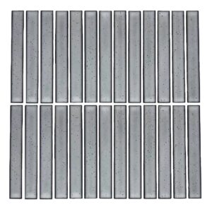 Concave Light Grey Speckled Gloss Mosaic Tile Design in Australia