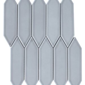 Picket Grey Gloss Mosaic Tile Design in Australia