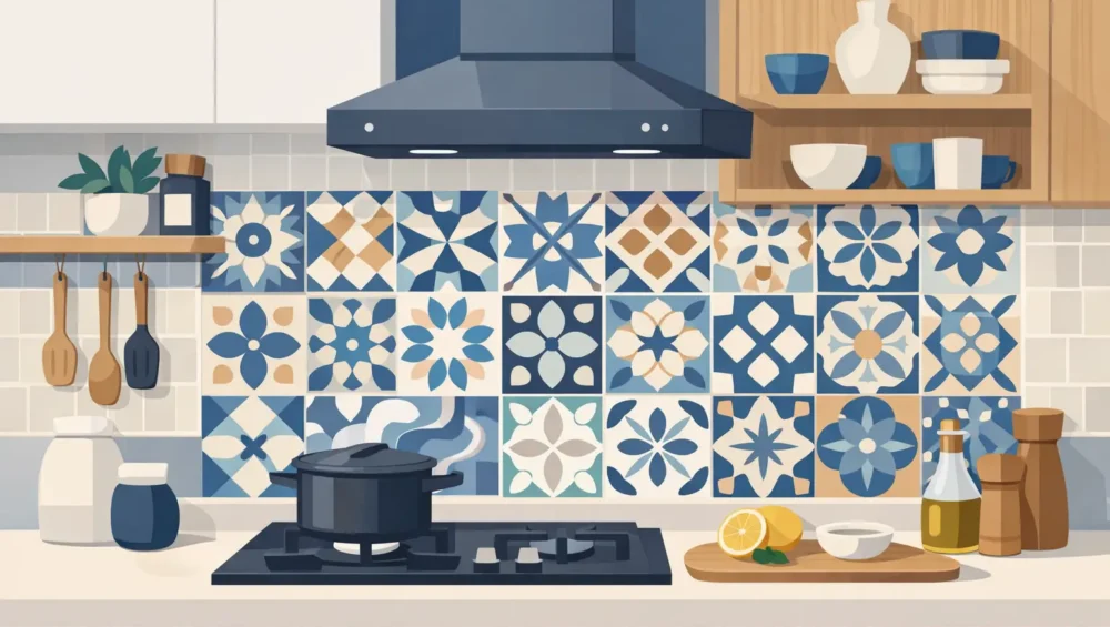 Encaustic Tile Kitchen Splashback Ideas