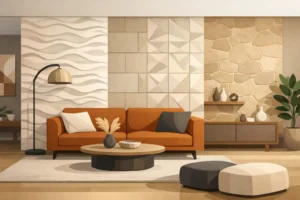 Textured Wall Tiles Living Room Ideas