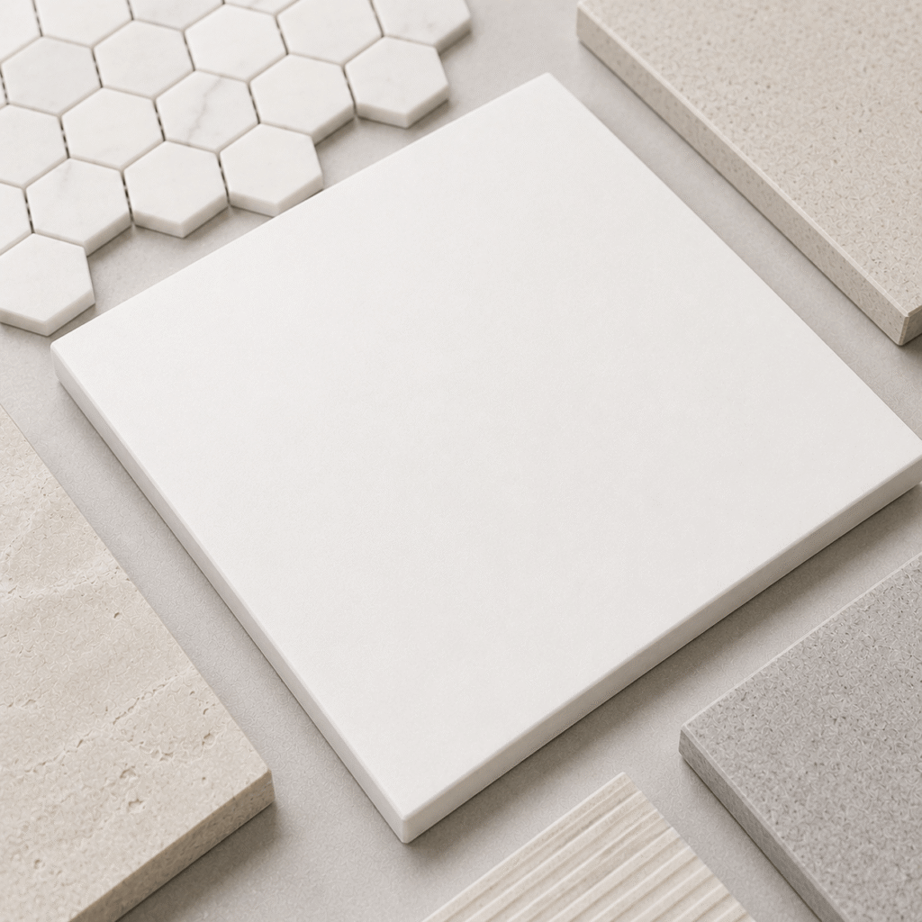 White Color Tile. Bright and timeless.