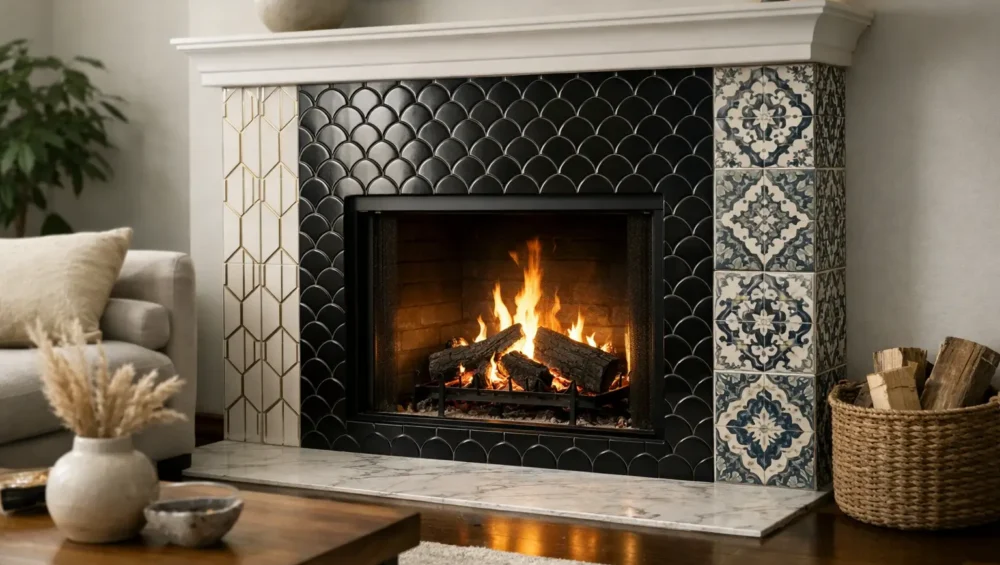 Fireplace Tiles That Turn a Hearth Into a Feature