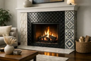 Fireplace Tiles That Turn a Hearth Into a Feature